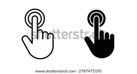 Clicking finger icon vector, symbol, logo illustrations