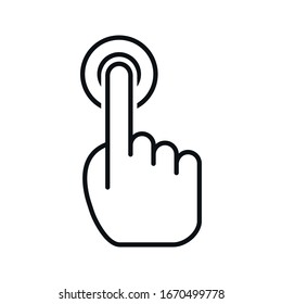 Clicking Finger Icon Vector Trendy Design Stock Vector (royalty Free 