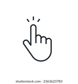 Clicking finger simple vector icon illustration material