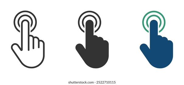 Clicking Finger vector illustration.  Pointing finger sign. Pointer icon