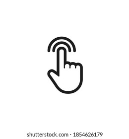 Clicking hand icon. Finger pointer vector graphic. Click symbol.