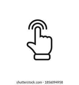 Clicking hand icon. Finger pointer vector graphic. Click symbol.