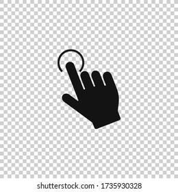 Clicking hand icon.Button pressing with hand illustration. Hand pointer vector