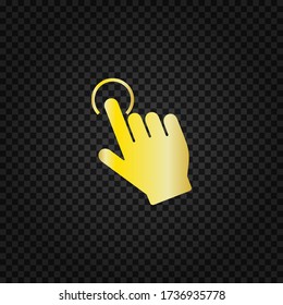 Clicking hand icon.Button pressing with hand illustration. Hand pointer vector