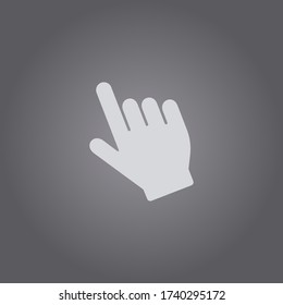 Clicking hand icon.Button pressing with hand illustration. Hand pointer vector