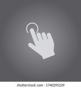 Clicking hand icon.Button pressing with hand illustration. Hand pointer vector