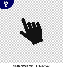 Clicking hand icon.Button pressing with hand illustration. Hand pointer vector