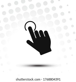 Clicking hand icon.Button pressing with hand illustration. Hand pointer vector