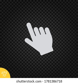 Clicking hand icon.Button pressing with hand illustration. Hand pointer vector