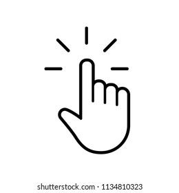 Clicking hand pointer icon