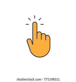 clicking hand pointer icon