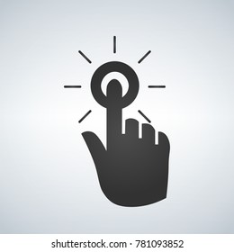 Clicking hand pointer icon