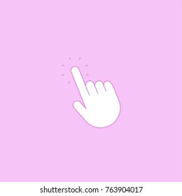 Clicking hand, thin line icon