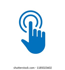 Clicking Hand Vector Icon Stock Vector (Royalty Free) 1185023602 ...