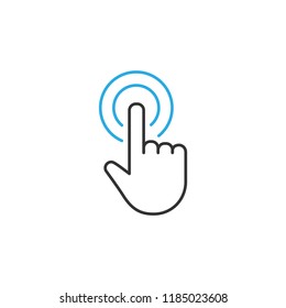 Clicking hand vector icon