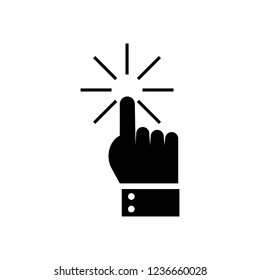Clicking hand vector icon