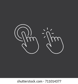 Clicking hands icons.