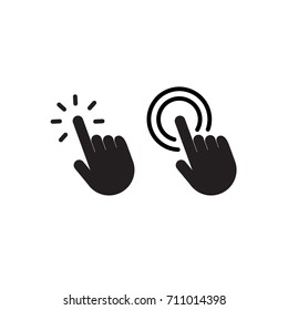 Clicking hands icons.