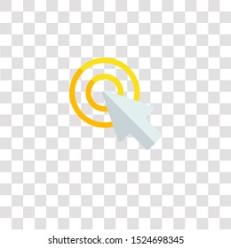 clicking icon sign and symbol. clicking color icon for website design and mobile app development. Simple Element from selection and cursors collection for mobile concept and web apps icon.