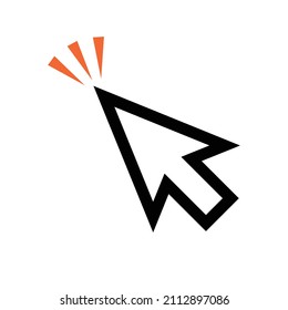 Clicking the mouse cursor. Pointer. Vector.