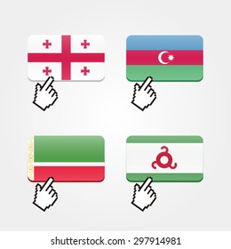 Clicking on flags, with mouse cursor (Caucasus)