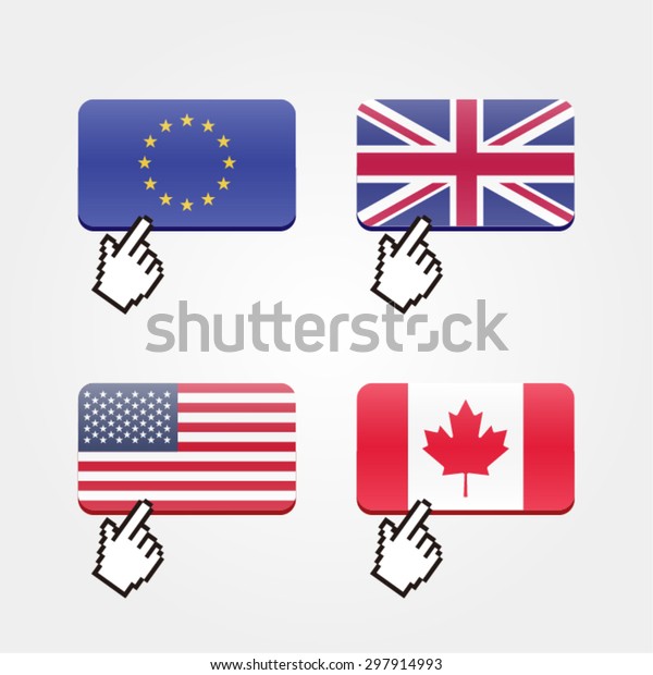 Persuasive Amazing donor Clicking On Flags Mouse Cursor Eu Stock Vector (Royalty Free) 297914993 |  Shutterstock