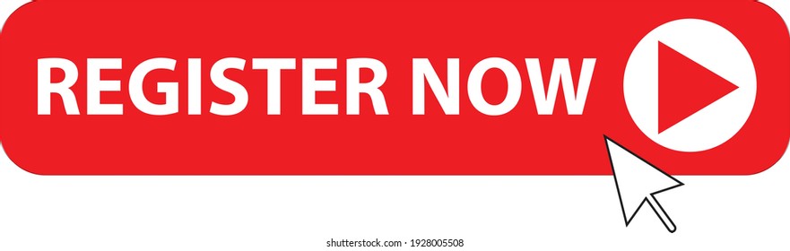 clicking on the register now button. register sign. button register with an arrow symbol. flat style.