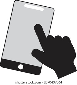 Clicking on Smartphone using finger touch 