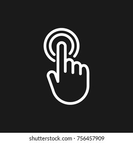 Clicking pointer hand icon