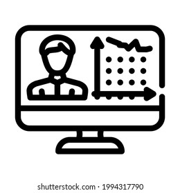 client activity analysis kyc line icon vector. client activity analysis kyc sign. isolated contour symbol black illustration