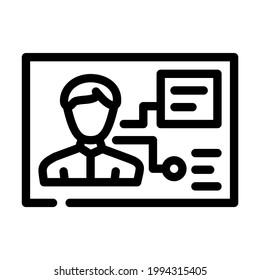 client analysis kyc line icon vector. client analysis kyc sign. isolated contour symbol black illustration