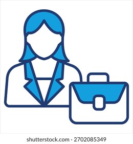 Ilustração do vetor de ícone azul do cliente