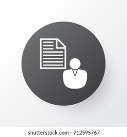 Client Brief Icon Symbol. Premium Quality Isolated Report Element In Trendy Style.