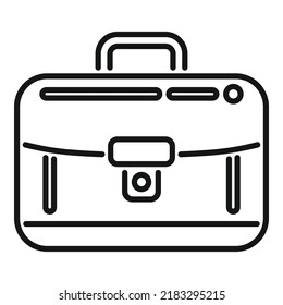 Client briefcase icon outline vector. Platform system. Know system