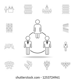 client circulation icon. Detailed set of people in work icons. Premium graphic design. One of the collection icons for websites, web design, mobile app