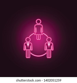 client circulation neon icon. Elements of People set. Simple icon for websites, web design, mobile app, info graphics