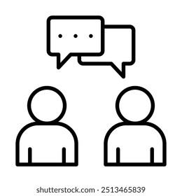 Ilustración vectorial de la línea de iconos de comunicación con el cliente