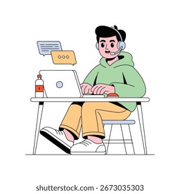 Vektorgrafik der Clientkommunikation. EPS 10-Datei