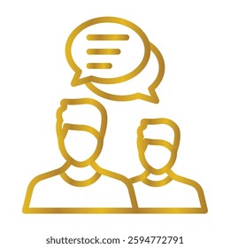 Client Consultation Color gradient illustration vector icon which can easily modify or edit 