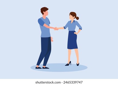 Client and customer concept. Colored flat vector illustration isolated.