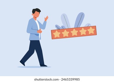 Client and customer concept. Colored flat vector illustration isolated.