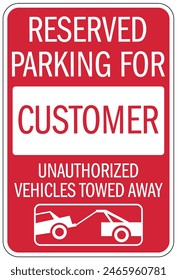 Client and customer parking sign
