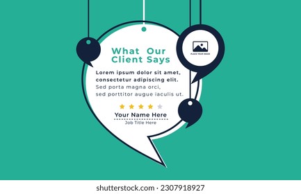 Client or customer review testimonial social media post, Customer or client service feedback review post design template