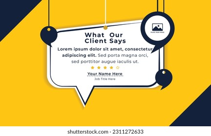 Client or customer review testimonial social media post, Customer or client service feedback review post design template