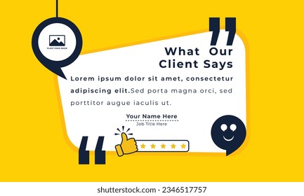 Client or customer review testimonial social media post, Customer or client service feedback review post design template