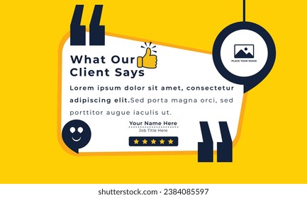Client or customer review testimonial social media post, Customer or client service feedback review post design template