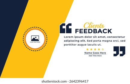 Plantilla de diseño de Anuncio testimonial de revisión de Comentarios de cliente o Servicio al cliente