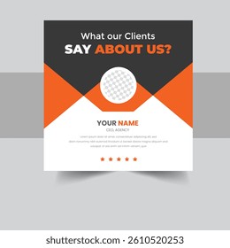Client or customer service review feedback testimonial social media post design 