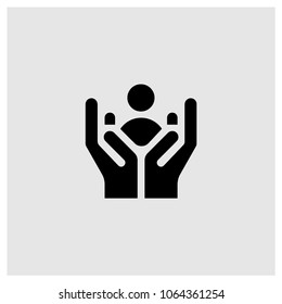 Client or customer sign icon in trendy flat style isolated on grey background, modern symbol vector illustration for web