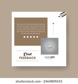 Testimonio del cliente o Cliente Diseño de publicaciones en redes sociales. Servicio al cliente Comentarios Review Post.